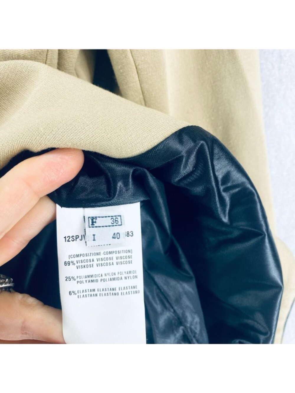 Plein Sud Jeanius Blazer Womens S Beige Single Button Designer Italy Italian - Picture 6 of 11